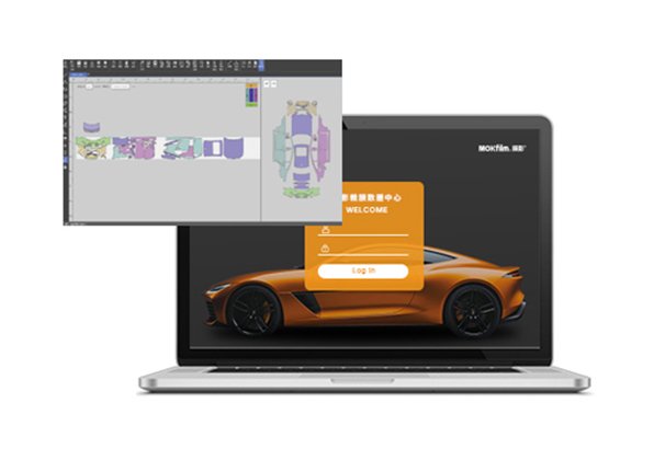 PPF cutting software interface on tablet