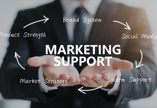 Marketing growth chart and data